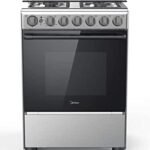 Midea Gas Cooker, 4 Burners, 60x60cm, Black